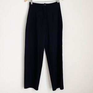 Black Handmade Stretch Trousers – Minimalist Classic Fit, Size 27/28